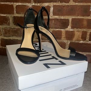 BRAND NEW Schutz Cadey-Lee High Heel Leather Black Sandals size 7